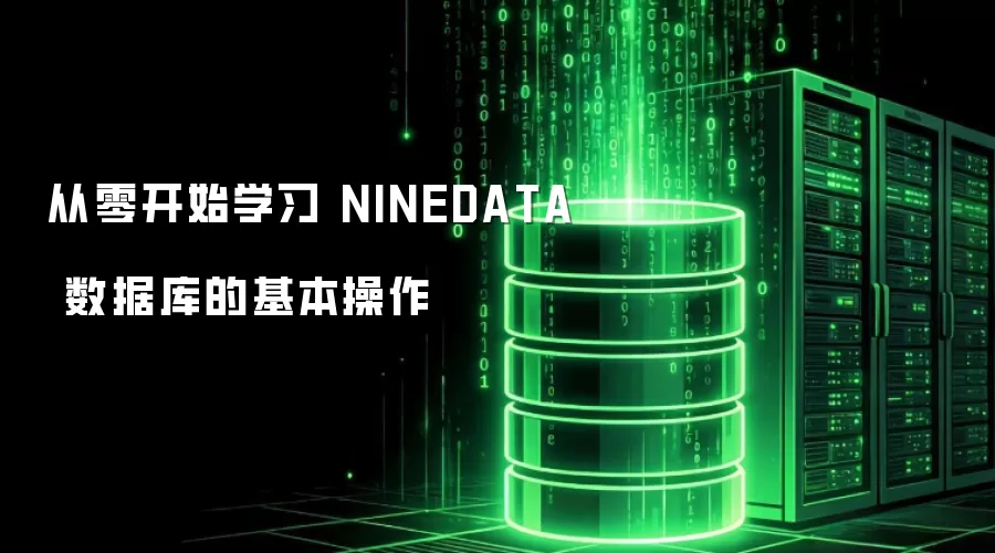 从零开始学习 NINEDATA 数据库的基本操作