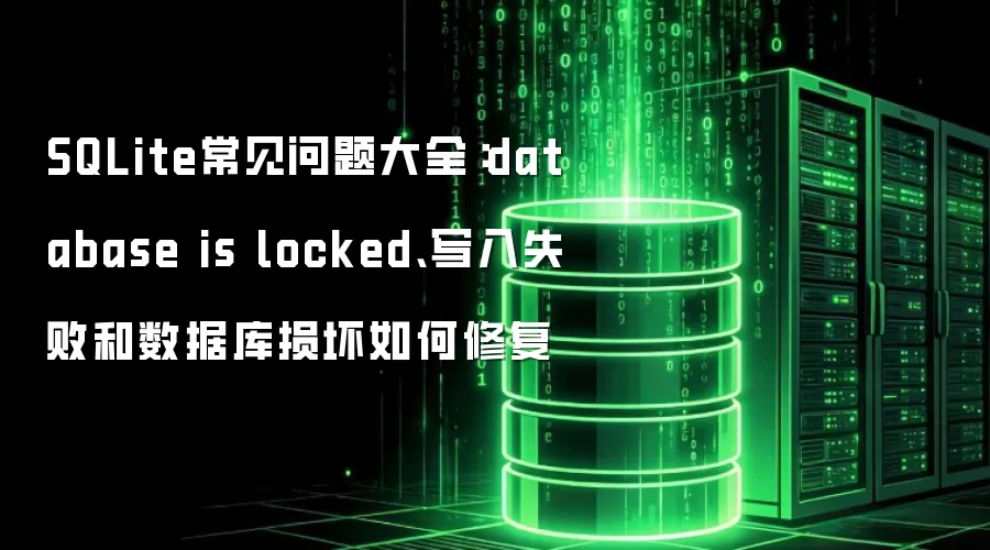 SQLite常见问题大全:database is locked、写入失败和数据库损坏如何修复
