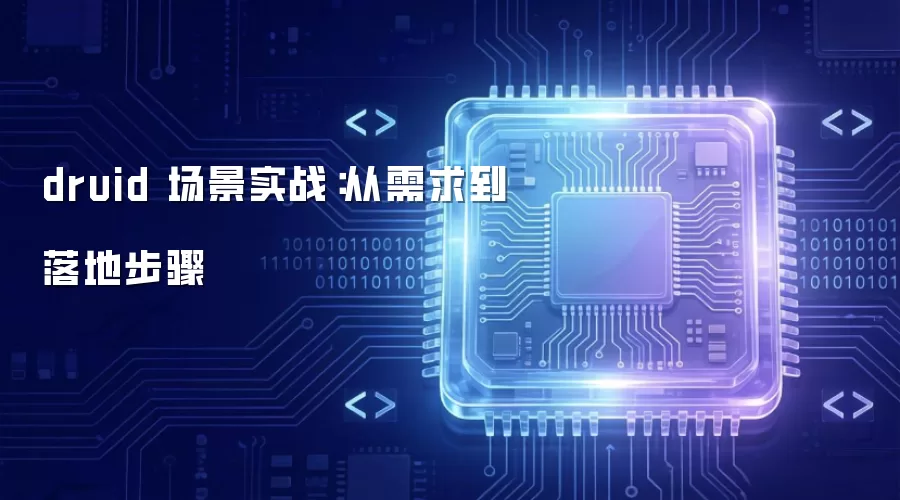 druid 场景实战：从需求到落地步骤