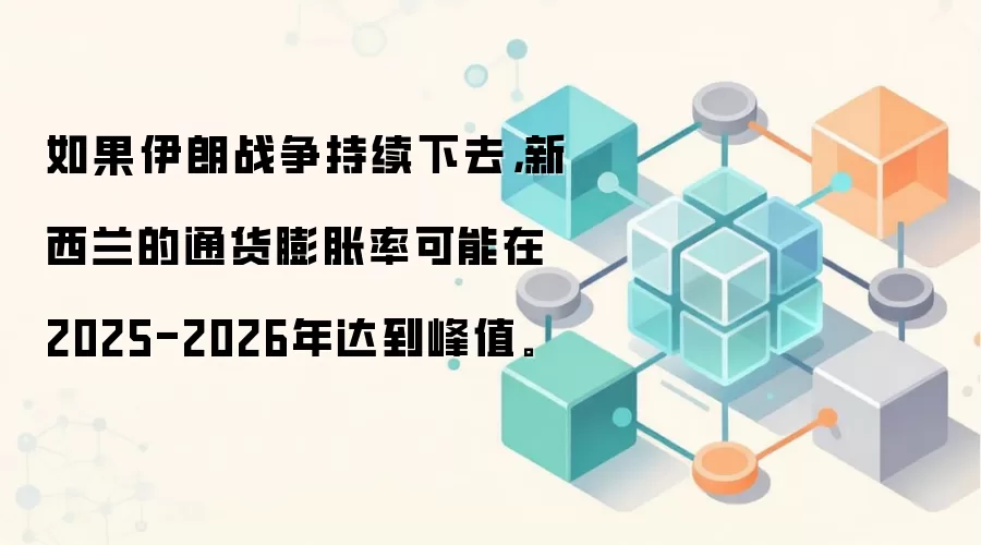 如果伊朗战争持续下去,新西兰的通货膨胀率可能在2025-2026年达到峰值。