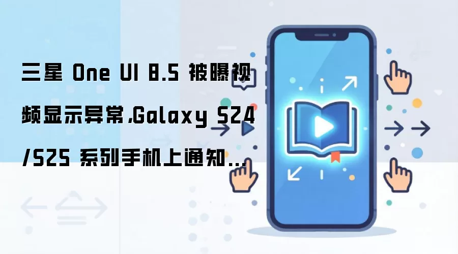 三星 One UI 8.5 被曝视频显示异常，Galaxy S24/S25 系列手机上通知一来就偏色