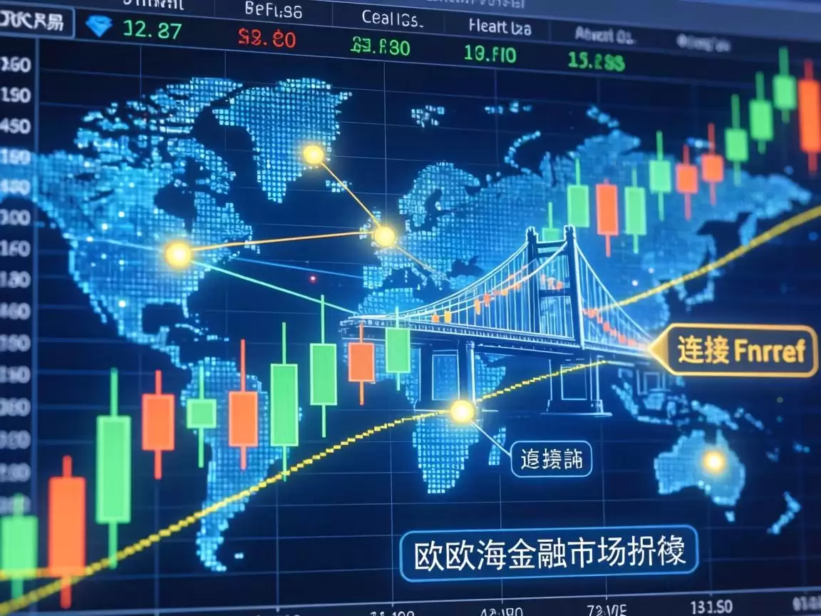 意欧交易所连接全球资本与欧洲金融市场示意图