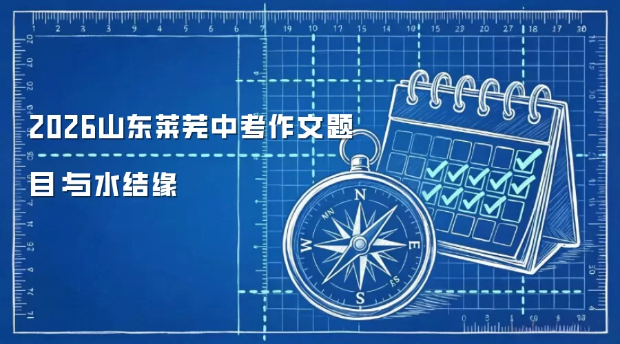 2026山东莱芜中考作文题目:与水结缘