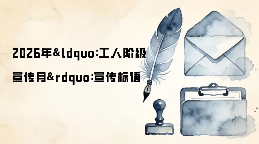 2026年“工人阶级宣传月”宣传标语