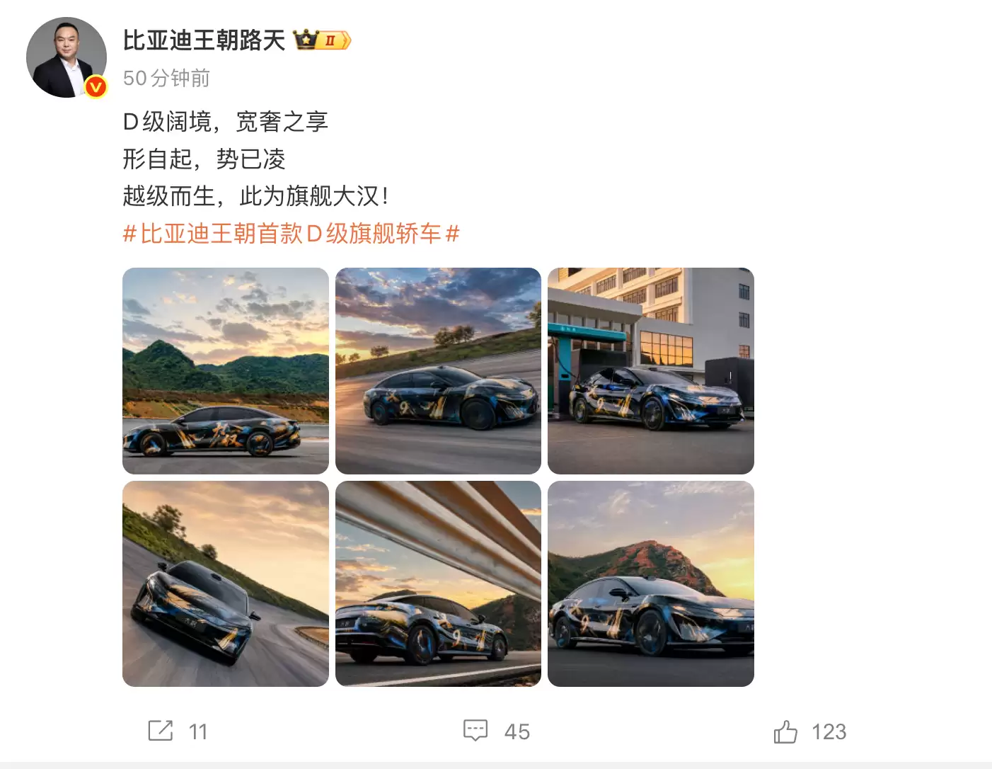 比亚迪官方发布王朝首款D级旗舰轿车