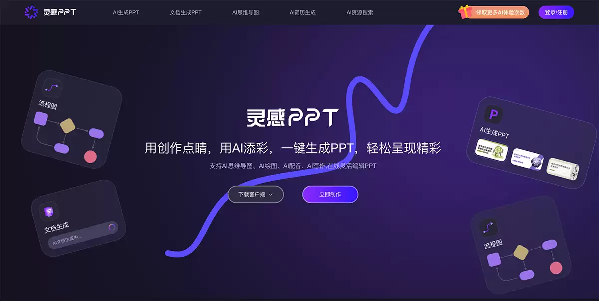 灵感PPT-AI灵感PPT-免费一键PPT生成工具