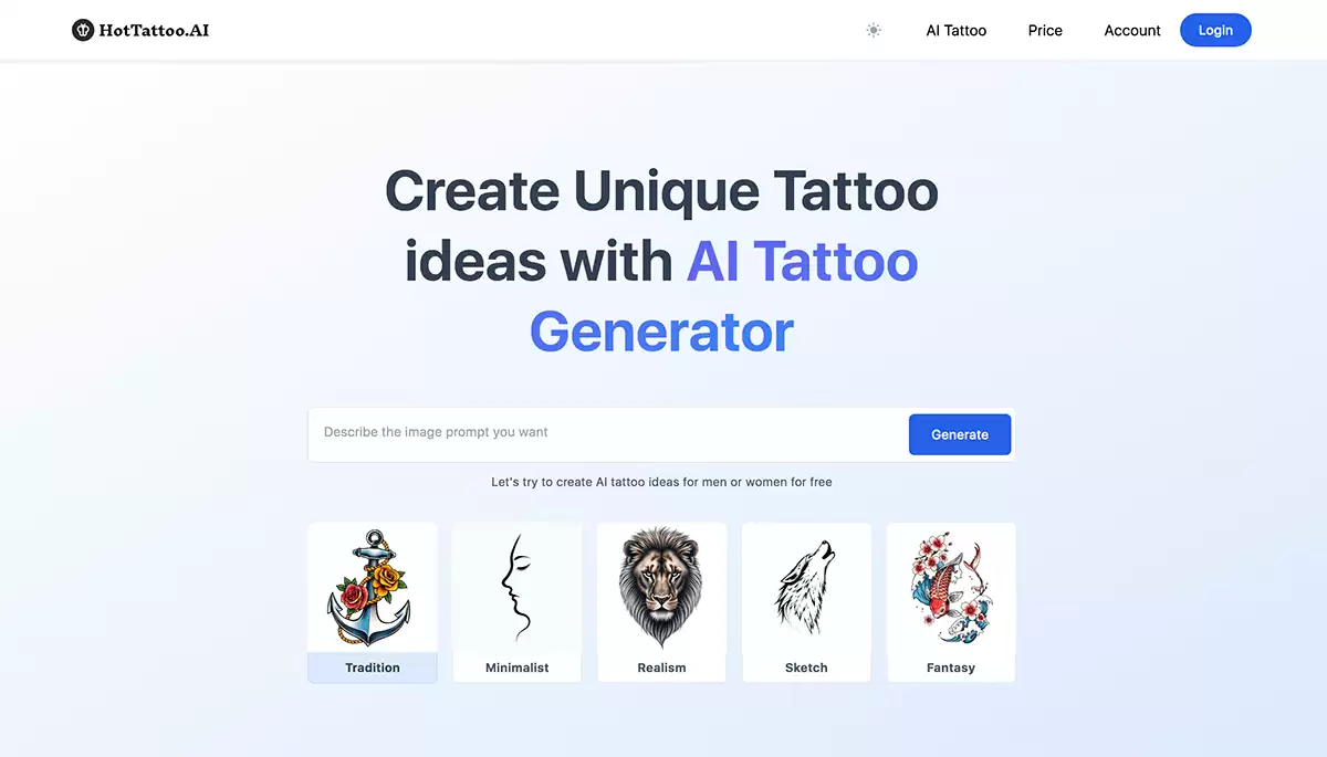 Hot Tattoo AI-人工智能纹身生成器