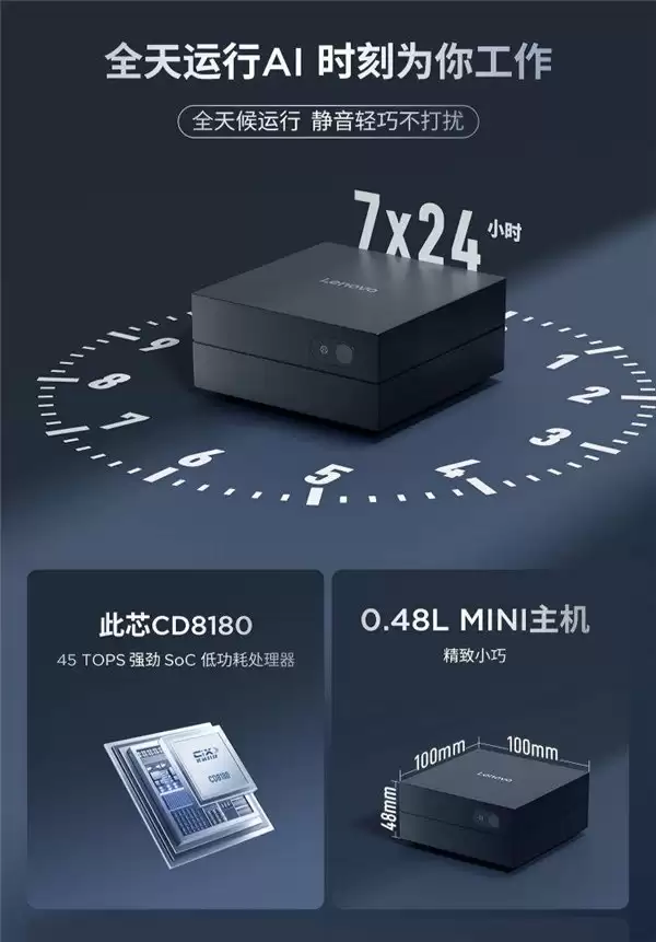 国产强芯加持！搭载此芯P1芯片，联想 AI 主机 Mini 6月12日开启预约