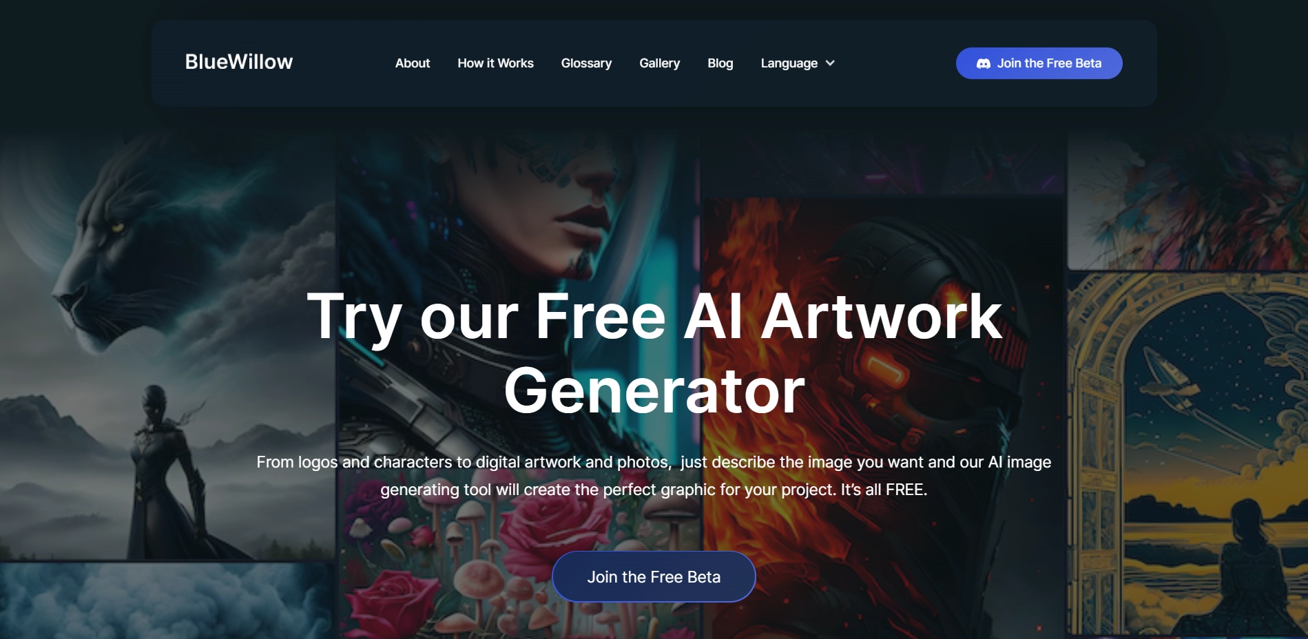 BlueWillow官网-BlueWillow 是一种基于 Web 的工具，它使用人工智能根据您的文本输入生成逼真而美丽的图像