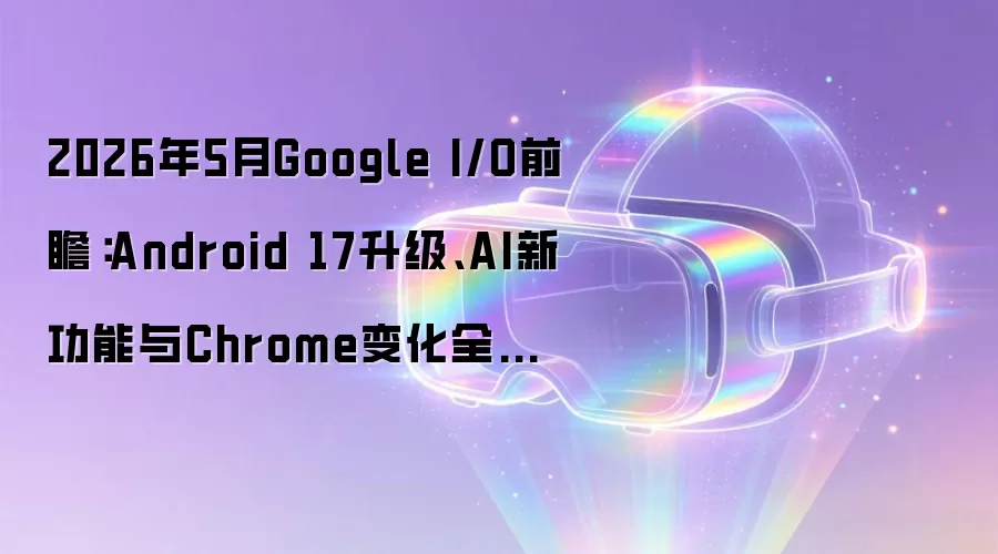 2026年5月Google I/O前瞻:Android 17升级、AI新功能与Chrome变化全解析