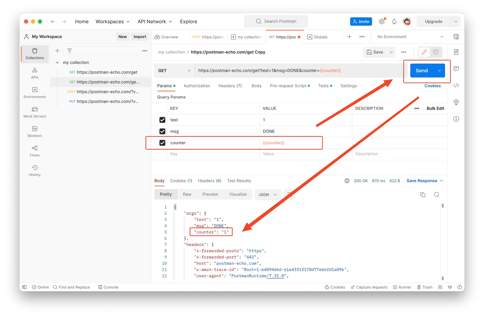 Postman Runner 如何实现参数自增