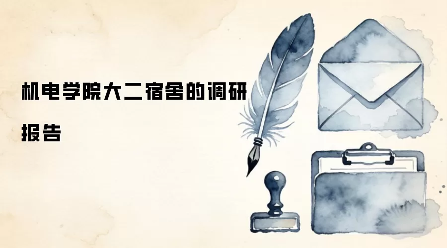 机电学院大二宿舍的调研报告
