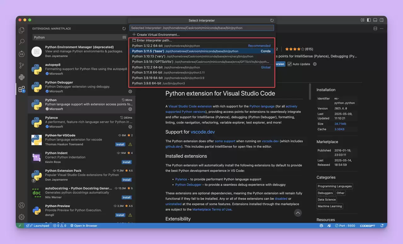 VSCode 中如何安装 Python 并配置环境？图文详细教程