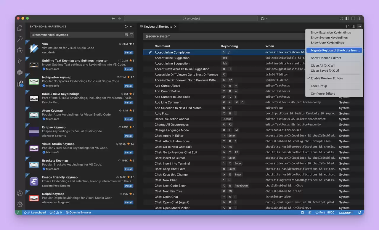 VSCode 快捷键配置使用，图文详细教程