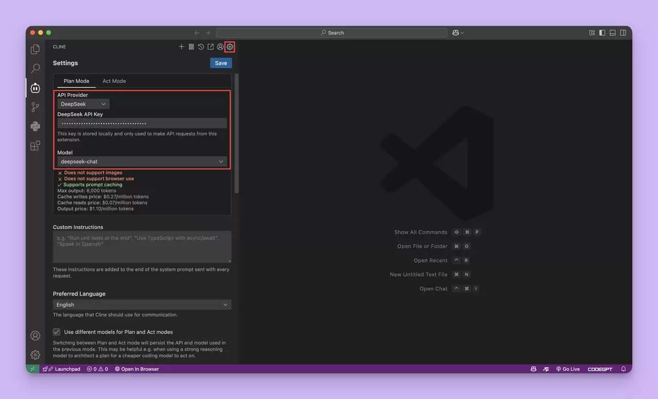 VSCode Cline 使用教程，图文详细指南！
