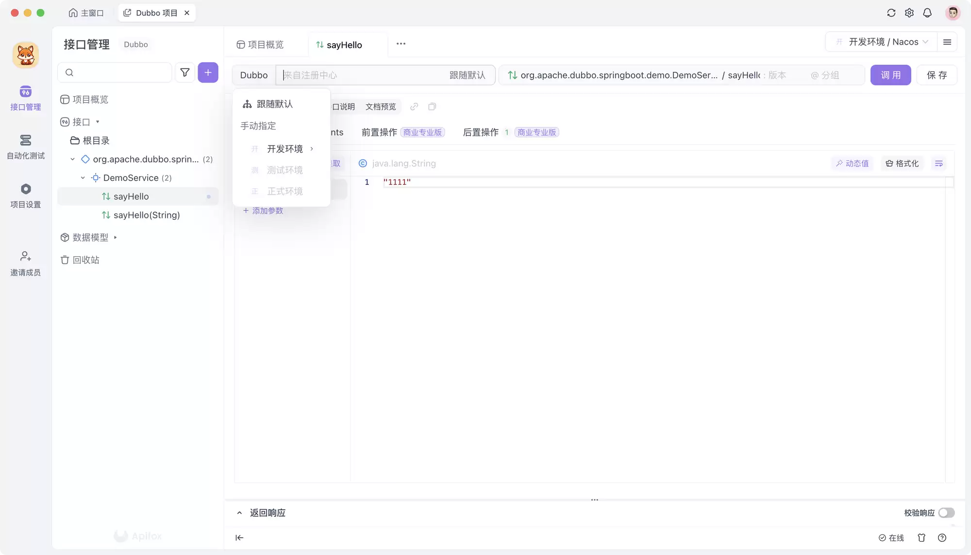 好用的 Dubbo 测试工具 Apifox 推荐