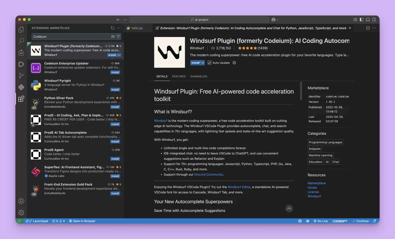 2026 年 10 款好用的 VSCode 代码补全插件推荐
