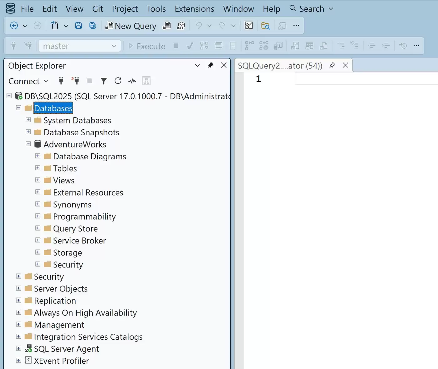SQL Server Management Studio