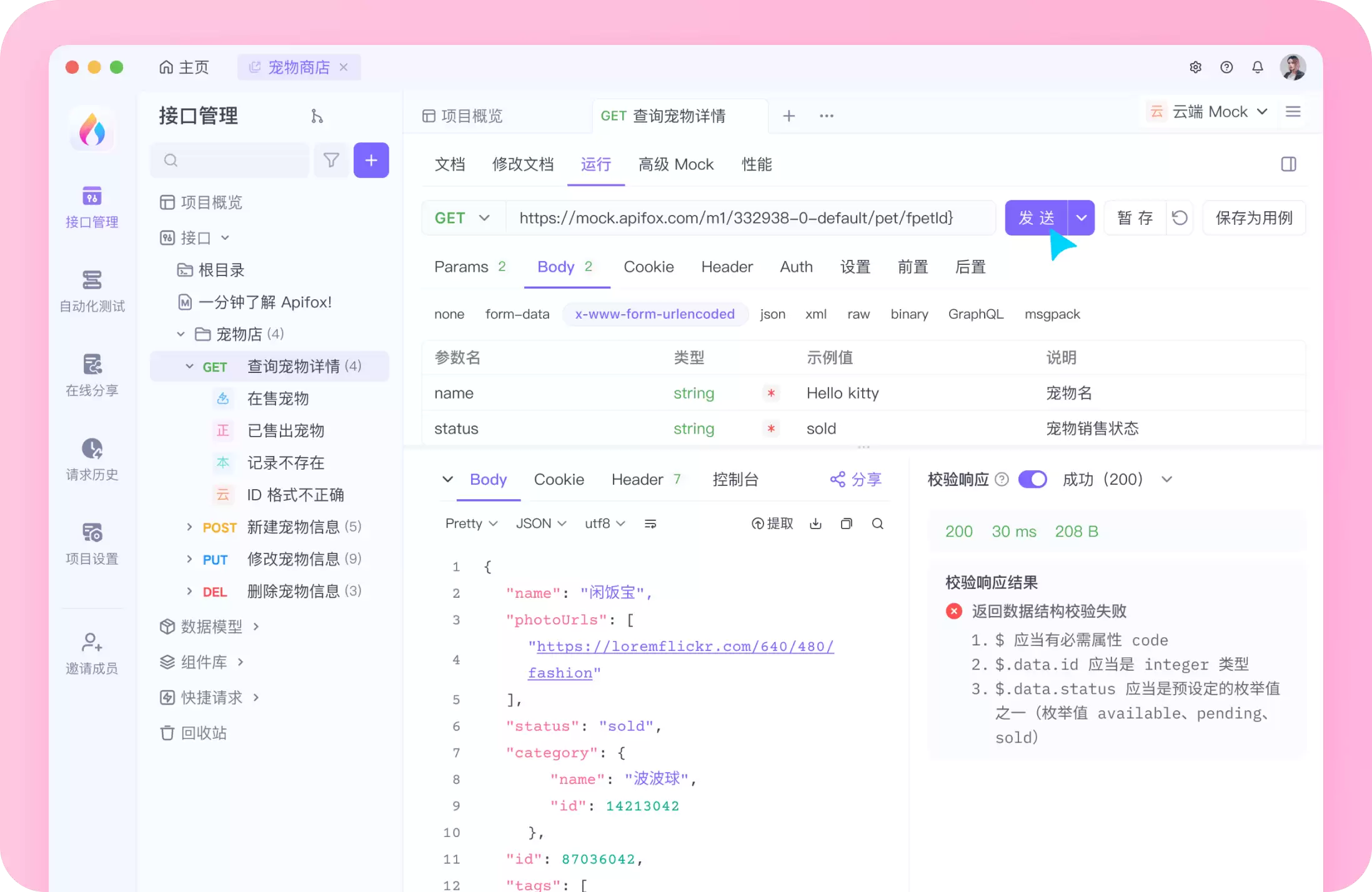Apifox 调试 WebSocket 界面