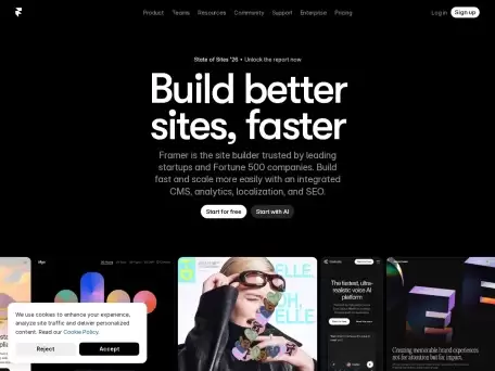 Framer AI-Framer推出的AI网站自动设计、生成和上线