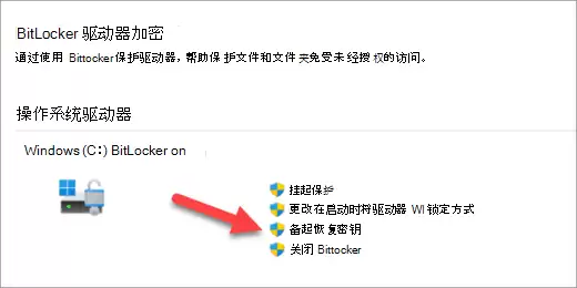 BitLocker 控制面板截图