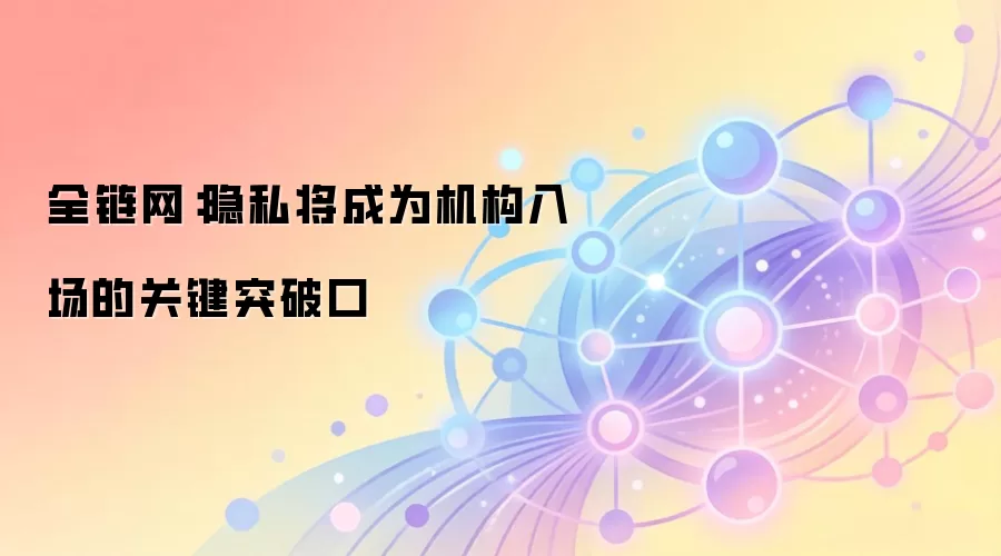 全链网:隐私将成为机构入场的关键突破口