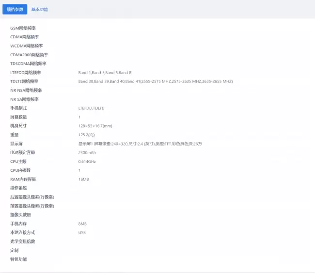 飞利浦E6220L功能机详细参数图