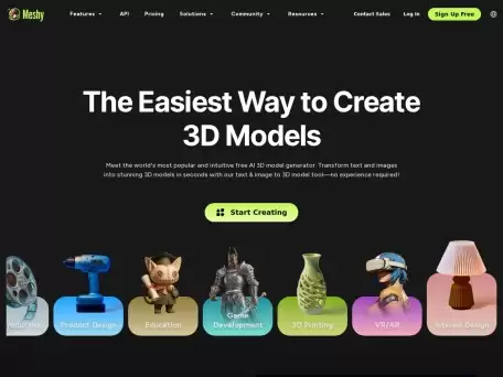 Meshy-AI快速从文本或图像生成3D模型