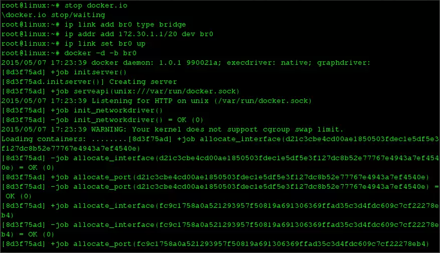 Docker的一些基础的网络命令小结