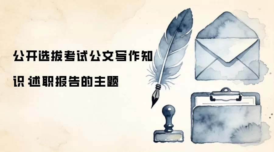 公开选拔考试公文写作知识:述职报告的主题