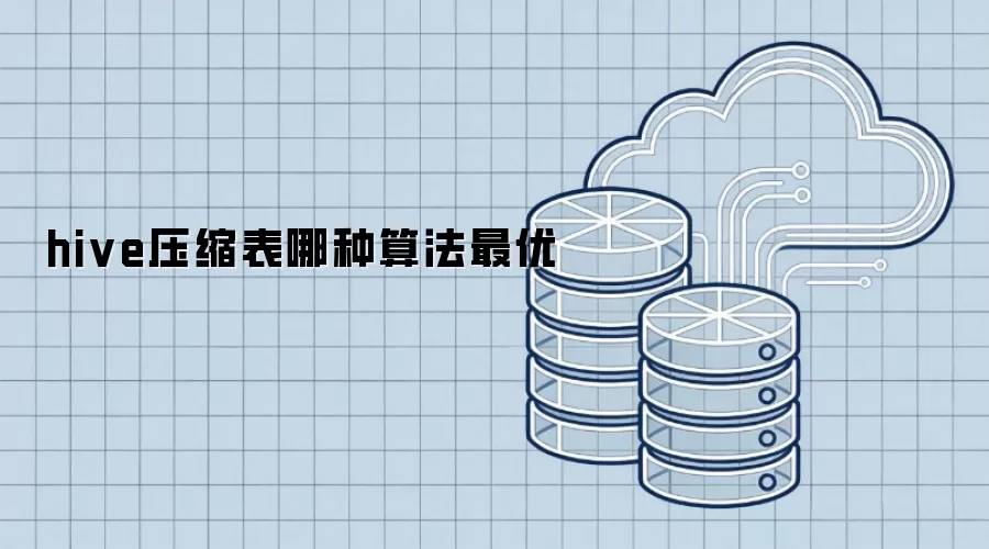 hive压缩表哪种算法最优