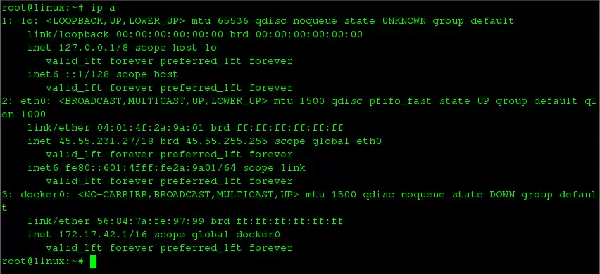 Docker的一些基础的网络命令小结