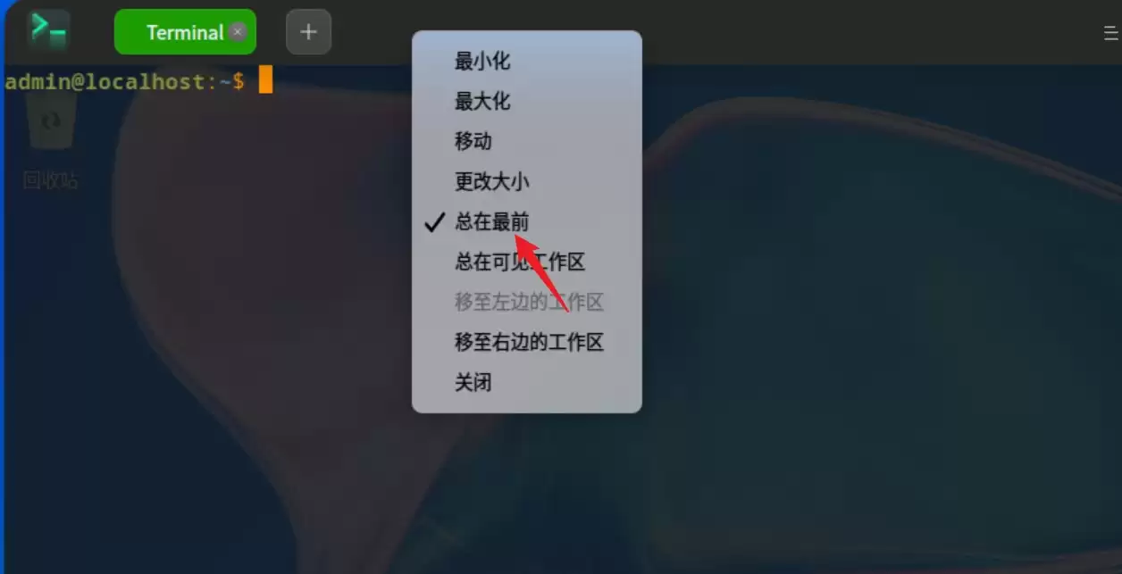 统信UOS终端窗口怎么设置总在最前? UOS置顶终端窗口的技巧