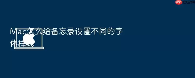 Mac怎么给备忘录设置不同的字体样式