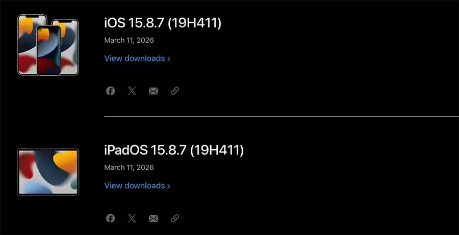 苹果连推两个正式版更新:iOS 15/16老机型获安全修复,修复高危漏洞 苹果连推两个正式版更新:iOS 15/16老机型获安全修复,修复高危漏洞