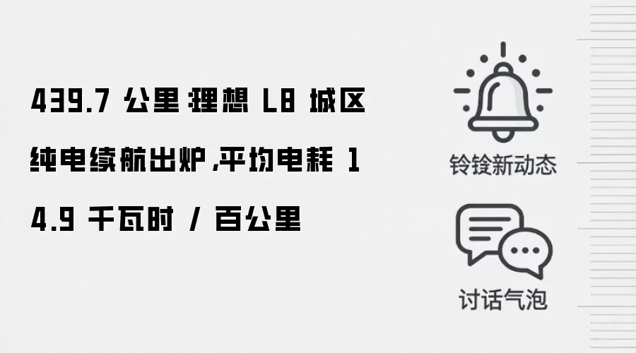 439.7 公里：理想 L8 城区纯电续航出炉，平均电耗 14.9 千瓦时 / 百公里
