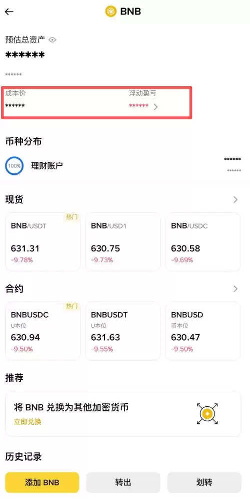 单一币种的币安ROI