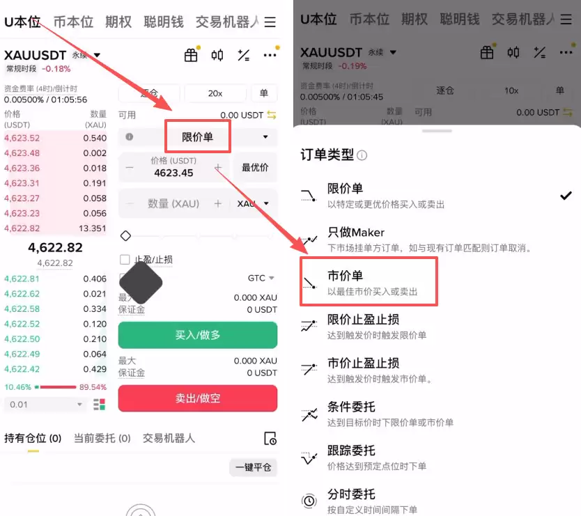 如何在币安 (Binance)上24小时交易黄金白银？