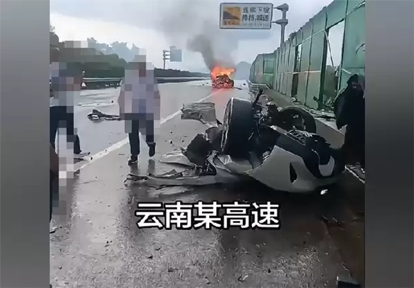 鸿蒙智行辟谣！6月16日云南昆明高速事故车辆并非旗下车型  豆包生成系谣言