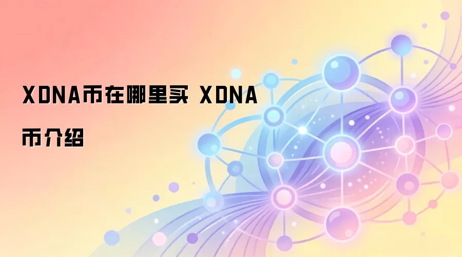 XDNA币在哪里买 XDNA币介绍