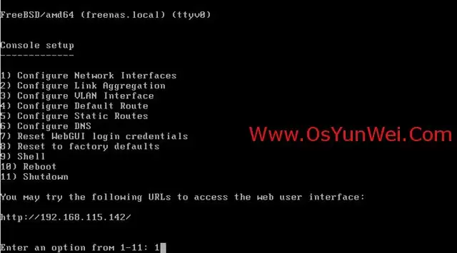 FreeBSD FreeNAS安装图解教程
