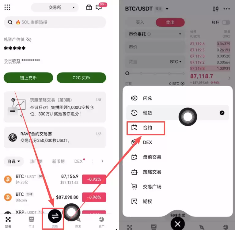 加密货币怎么玩？购买钱SDT参与现货、合约和理财三种玩法操作教程
