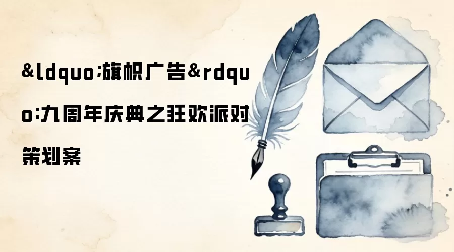 &ldquo;旗帜广告&rdquo;九周年庆典之狂欢派对策划案