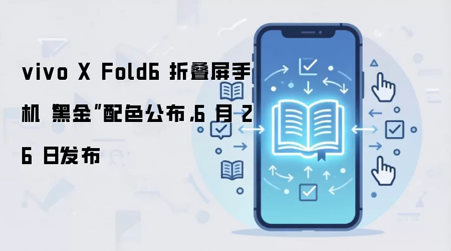 vivo X Fold6 折叠屏手机“黑金”配色公布，6 月 26 日发布