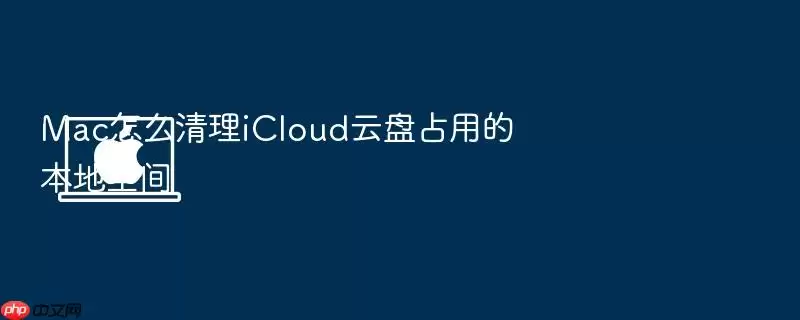 Mac怎么清理iCloud云盘占用的本地空间