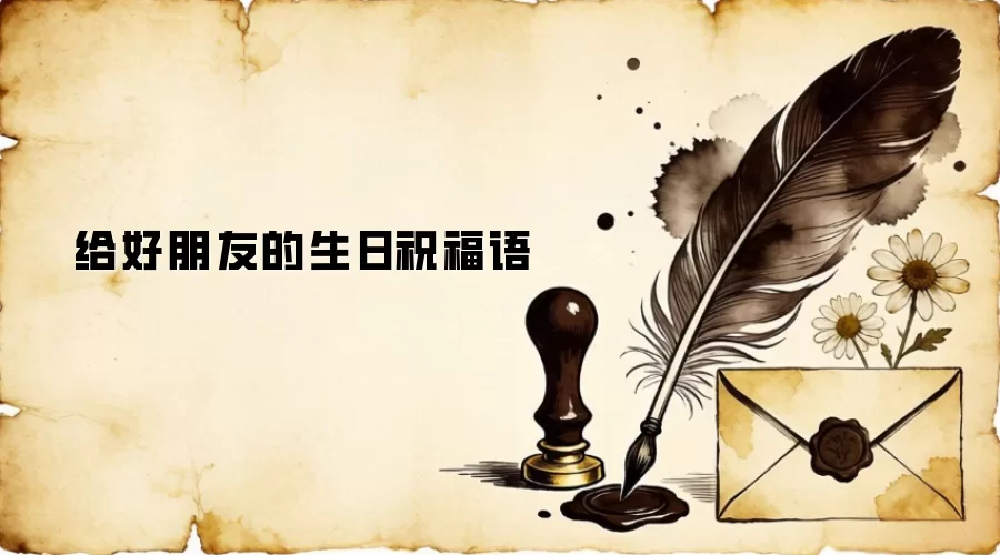 给好朋友的生日祝福语