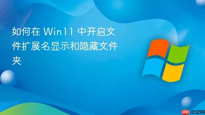 如何在 Win11 中开启文件扩展名显示和隐藏文件夹