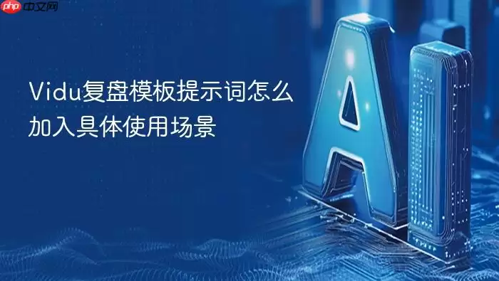 Vidu复盘模板提示词怎么加入具体使用场景