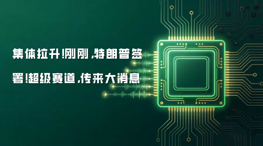 集体拉升！刚刚，特朗普签署！超级赛道，传来大消息