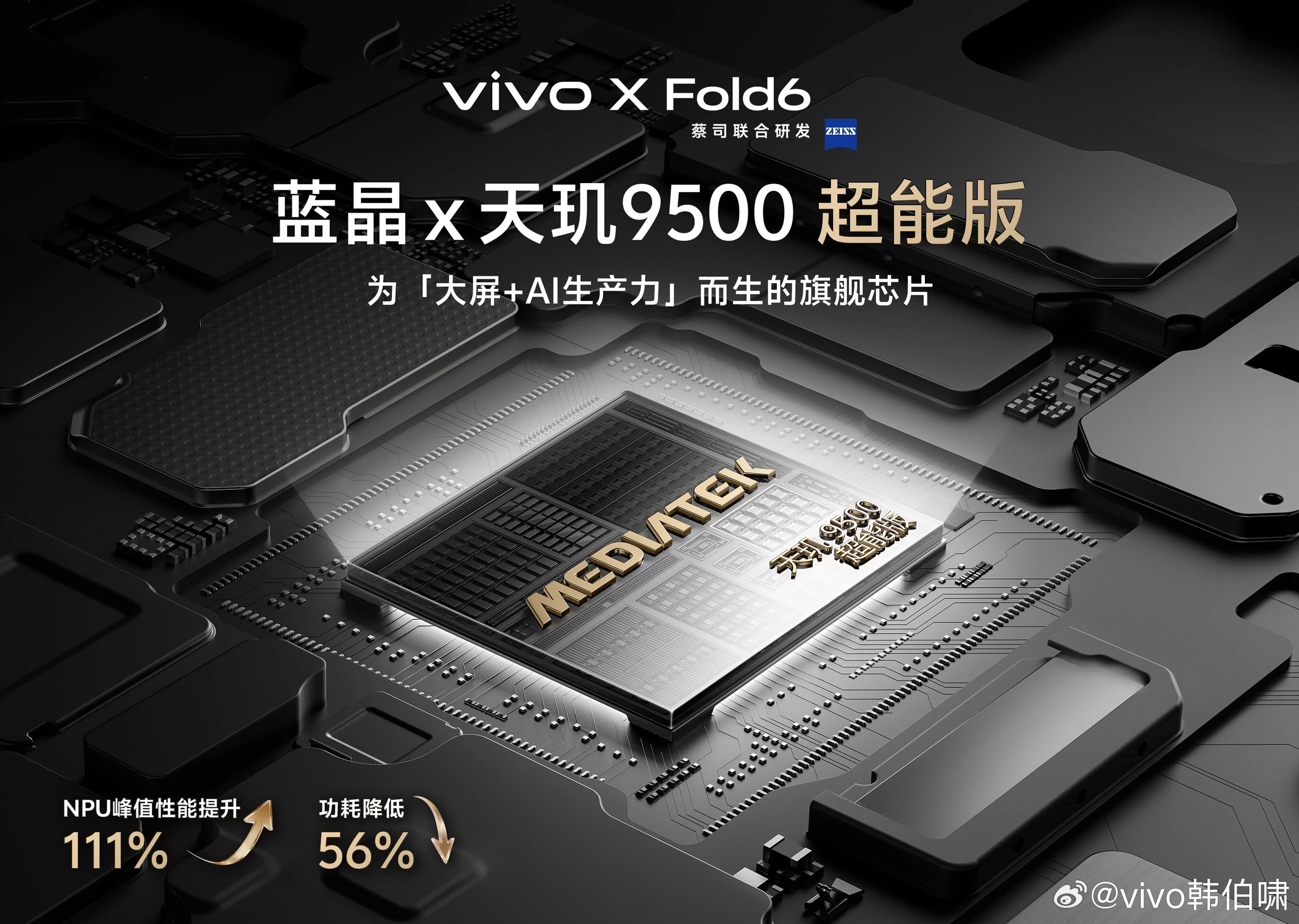 vivo与联发科联手定制:天玑9500超能版专为折叠大屏与AI而生